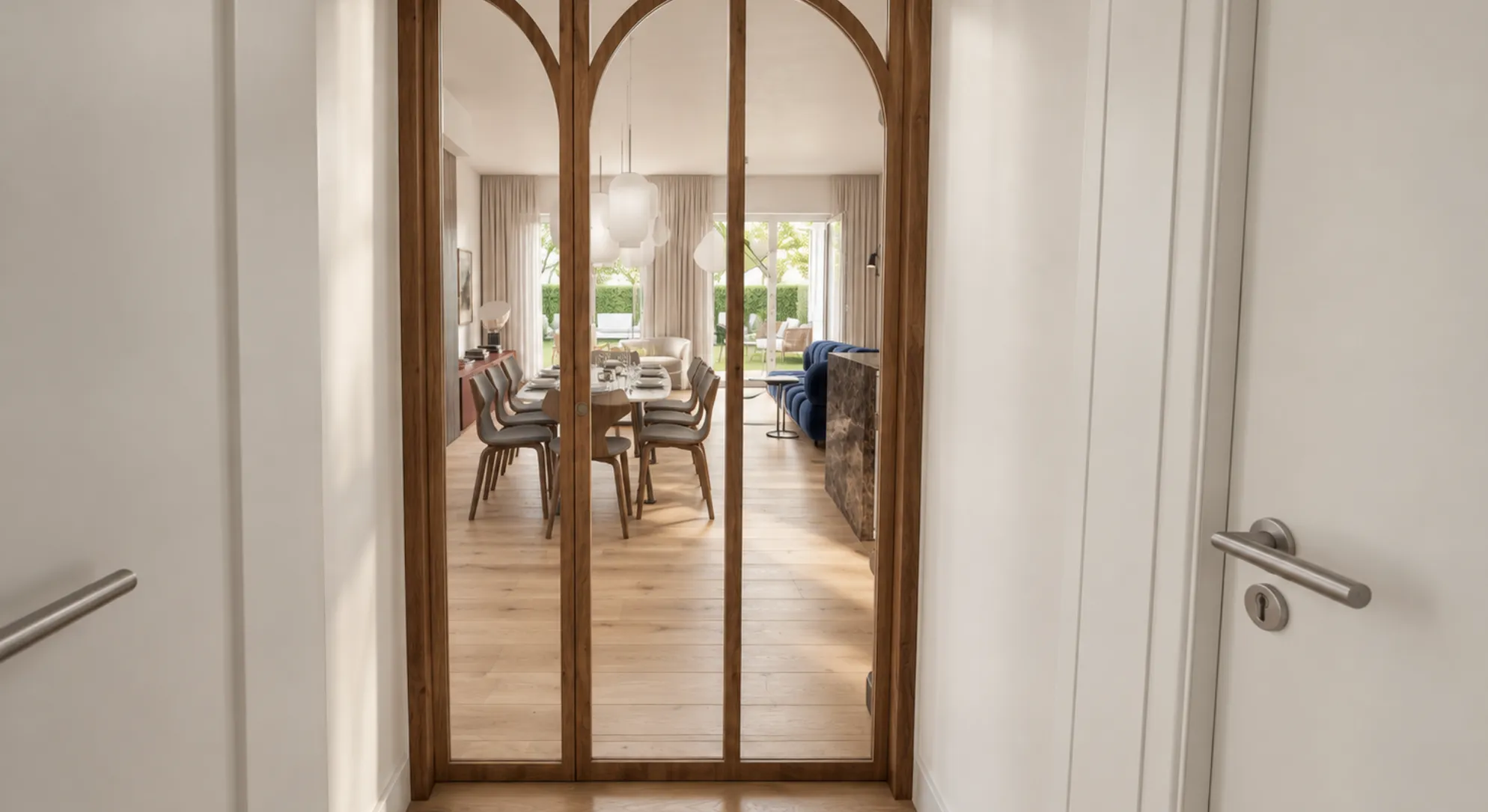 Entrée lumineuse d'une maison Acacia