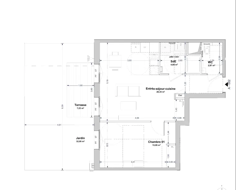 Plan de l'appartement A002
