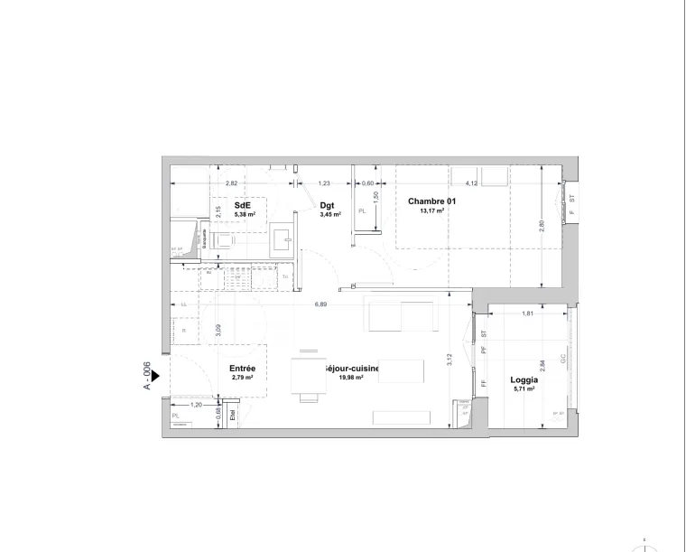 Plan de l'appartement A006