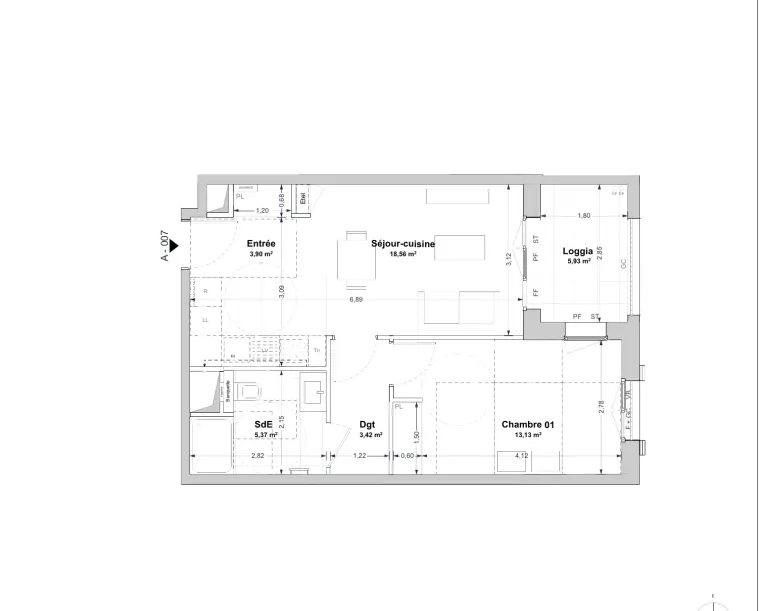 Plan de l'appartement A007