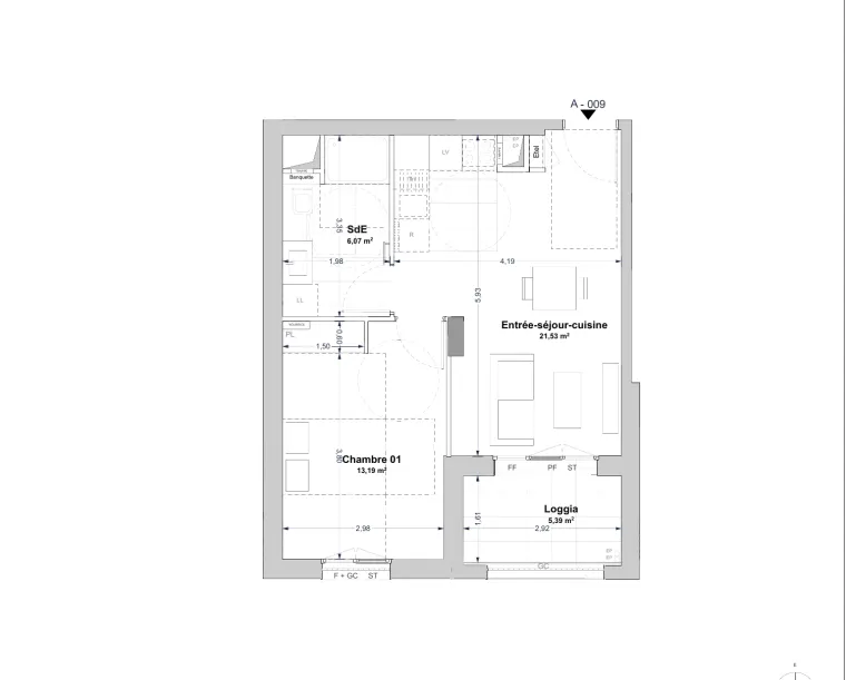 Plan de l'appartement A009