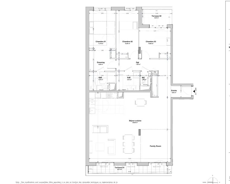 Plan de l'appartement A1204